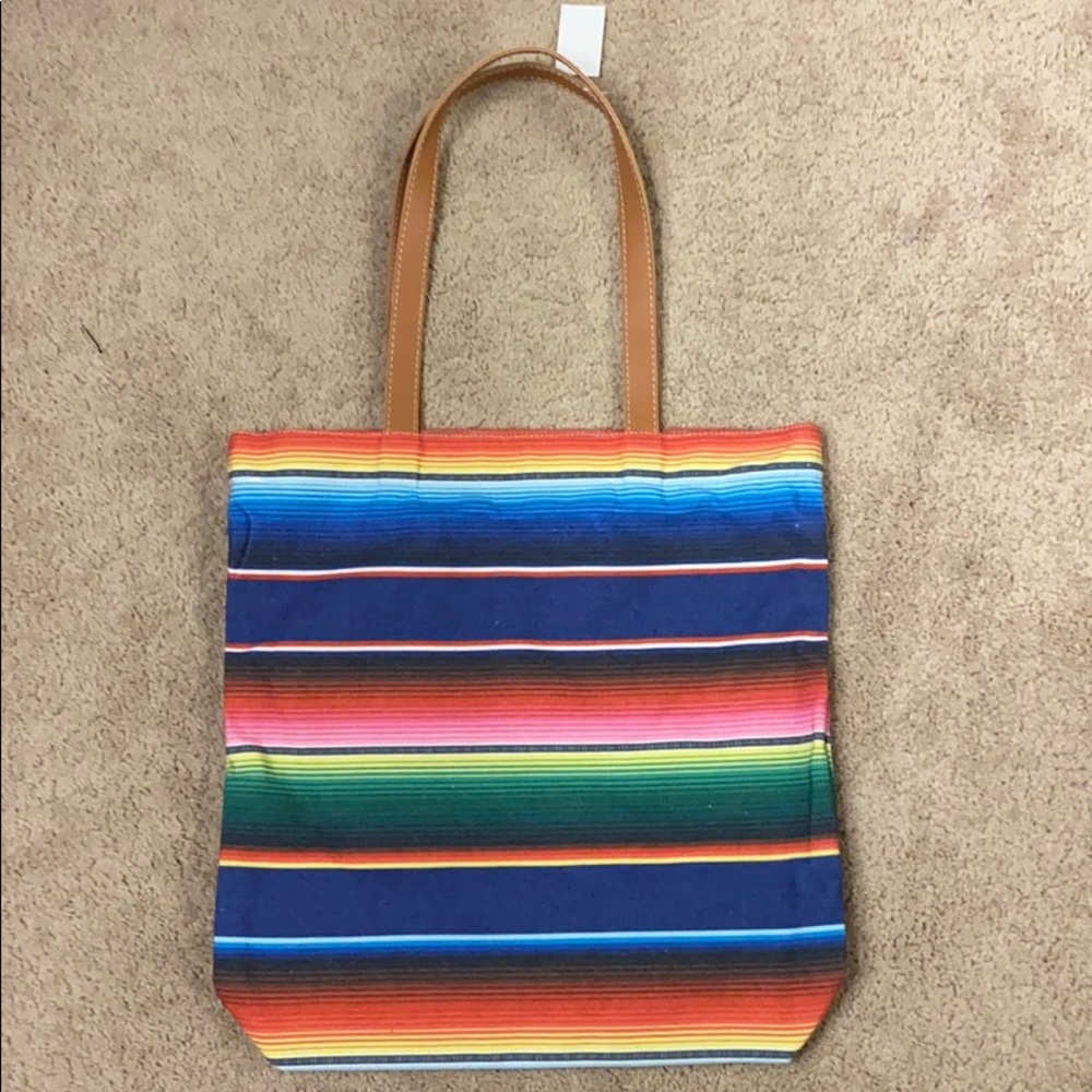 Striped Beach Bag NWT